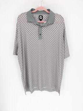 FootJoy Golf Polo Shirt Gray Abacoa Golf Club Mens XL Performance